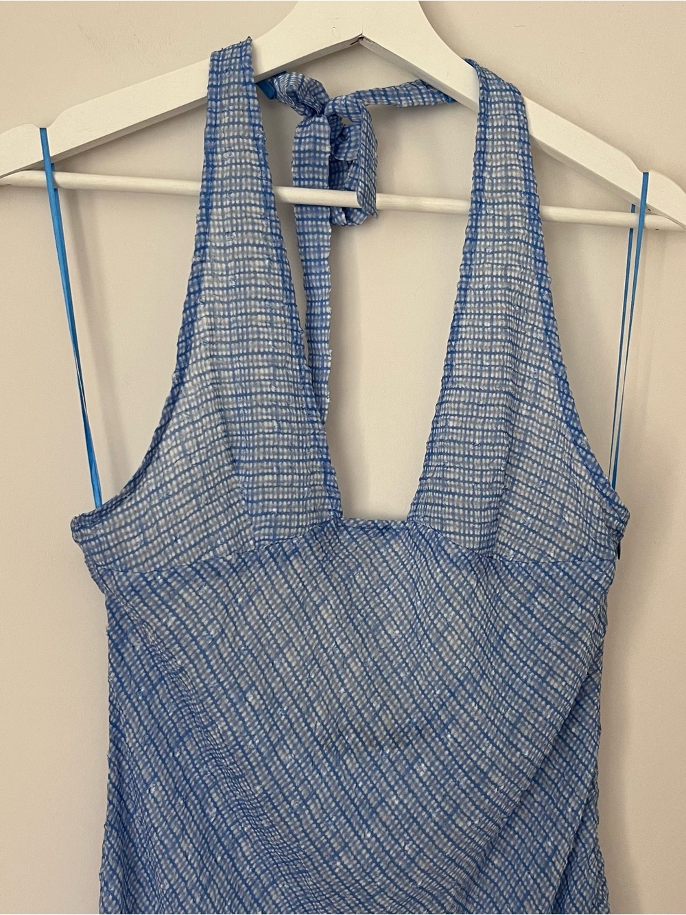 Lioness Sky Blue Halter V-Neck Maxi Dress - Picture 5 of 8